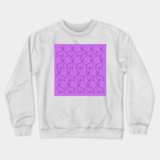 Purple Lilac Bunny Rabbits Crewneck Sweatshirt